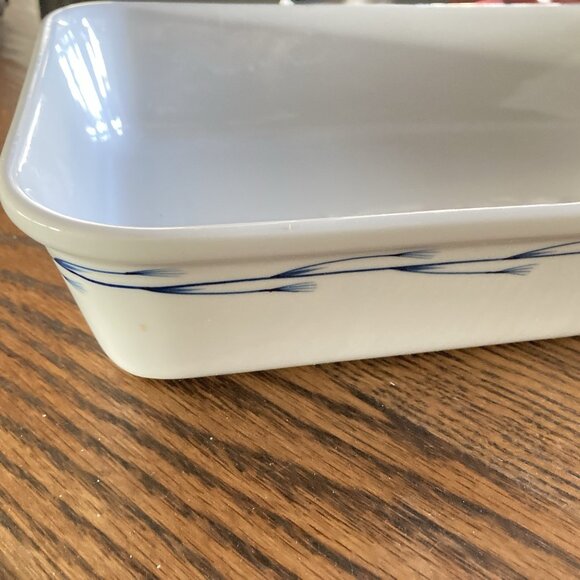 VTG Kari Trestakk Norway Casserole Porcelain Baking Dish Abstract Forks Design - Picture 10 of 11